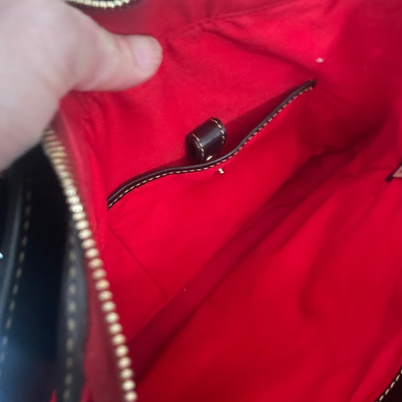 Dooney & Bourke Brown Quilted Nubuck Leather Satchel Shopper